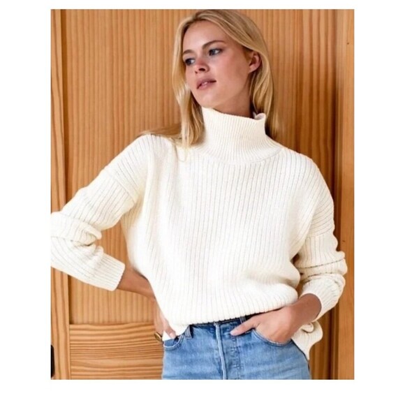 Emerson Fry Sweaters - Emerson Fry ribbed Turtleneck Sweater Chunky Knit medium organic cotton Carolyn
